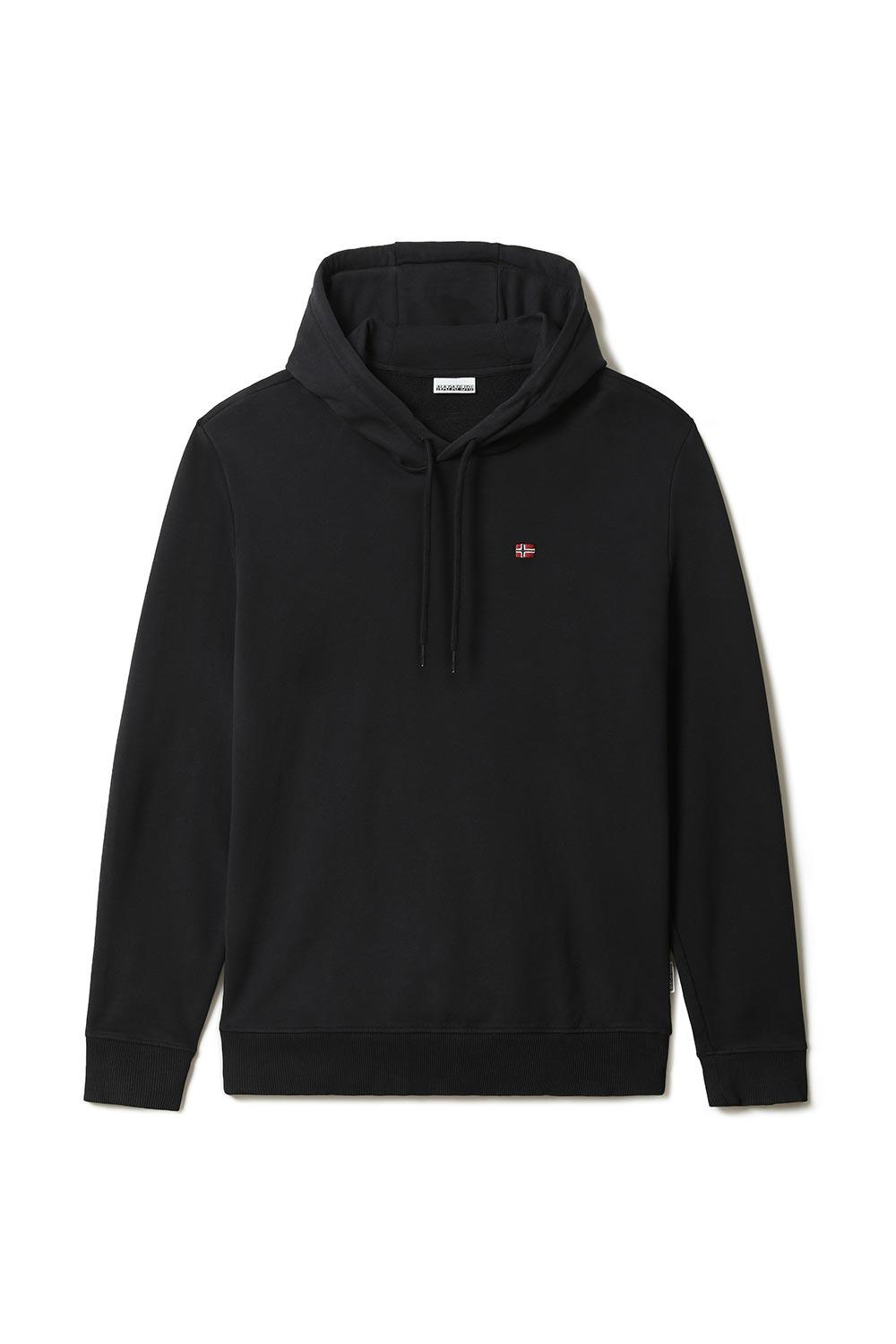 Napapijri-Balis Hood Black 041-Sweatshirts & Hoodies-1-fleurdirect.live