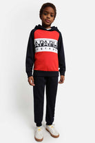 Napapijri-Hoodie Entremonth Bright Red-Sweatshirts & Hoodies-3-fleurdirect.live