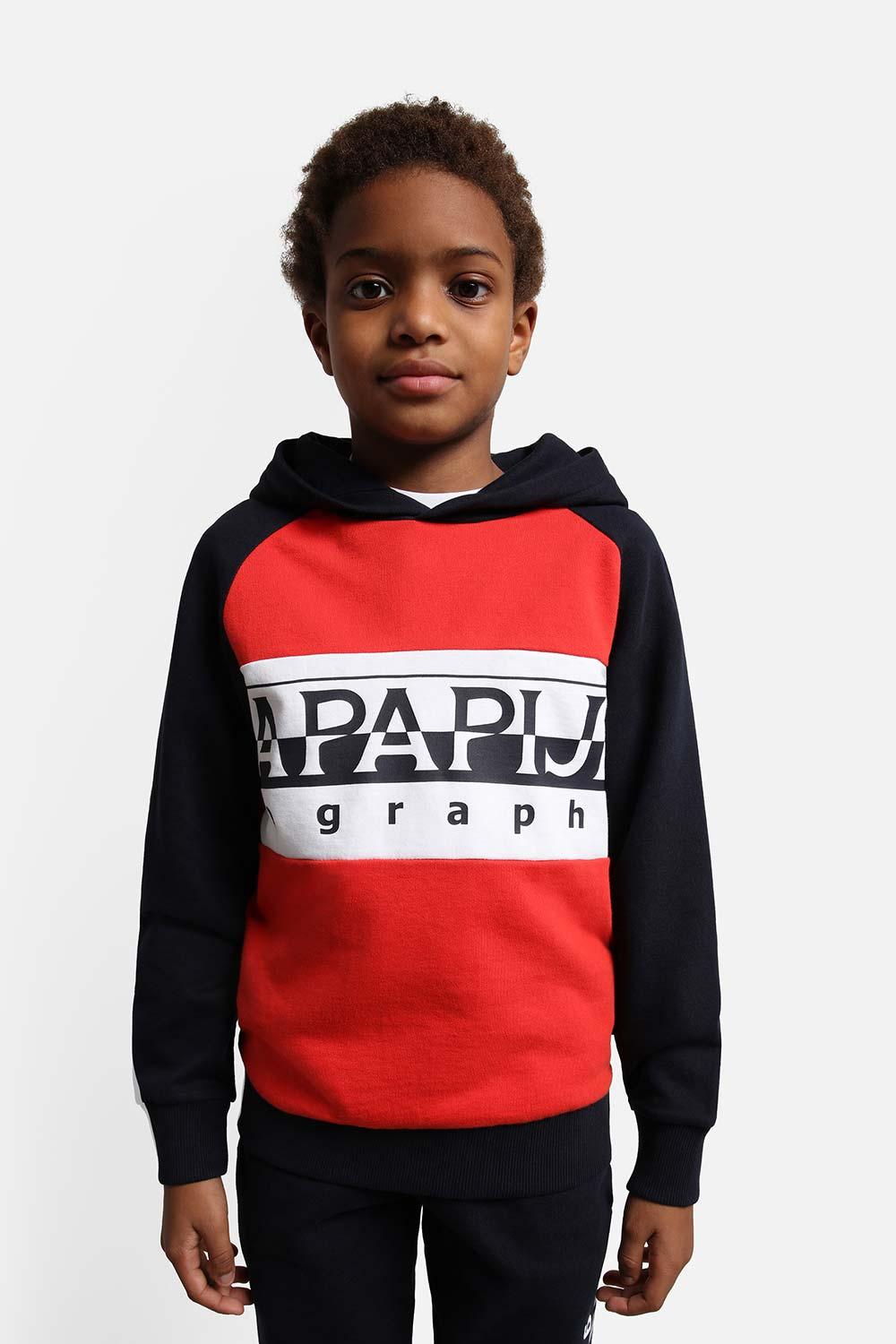 Napapijri-Hoodie Entremonth Bright Red-Sweatshirts & Hoodies-7-fleurdirect.live