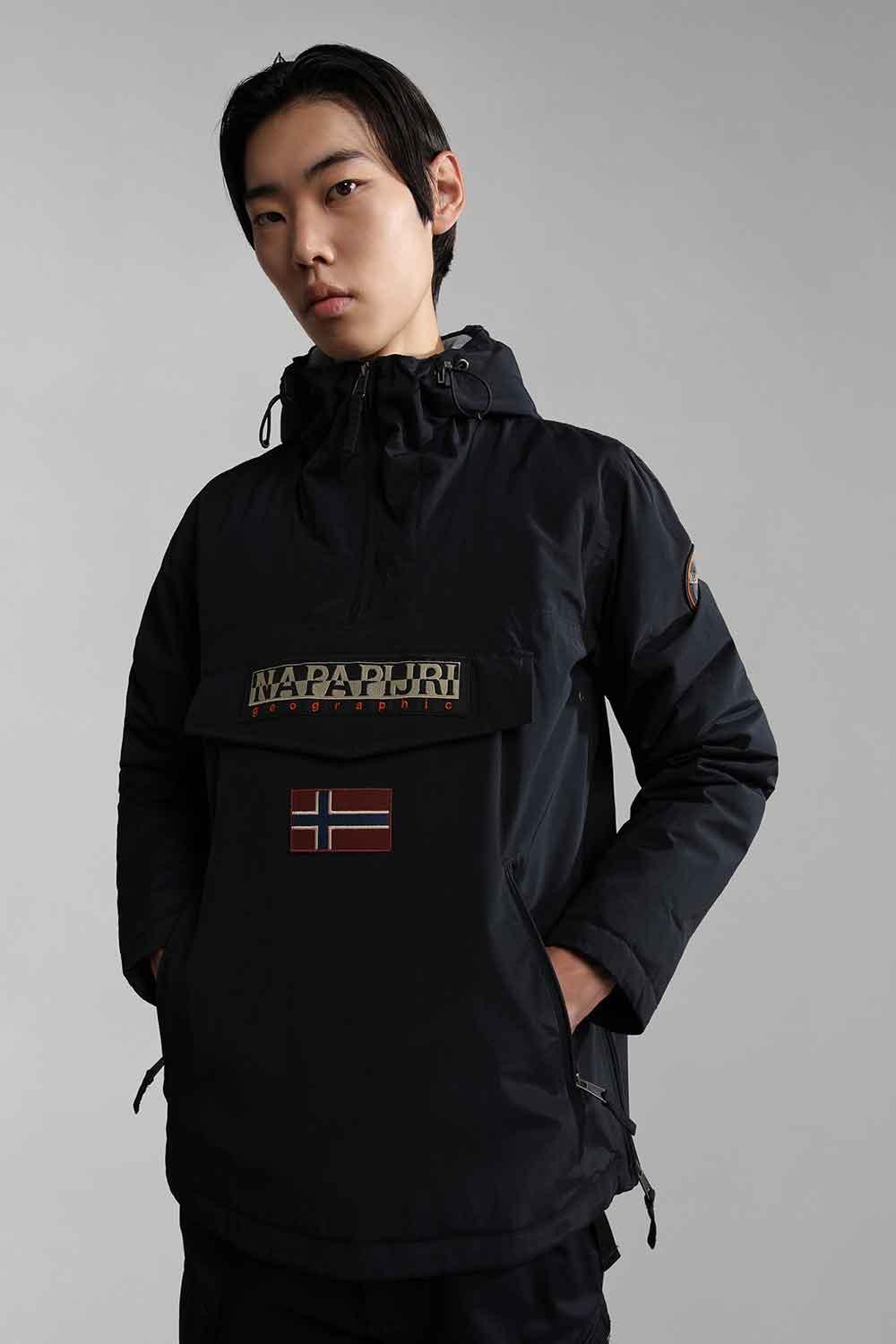 Napapijri-Rainforest Pocket 2 Black 041-Yağmurluk-10-fleurdirect.live