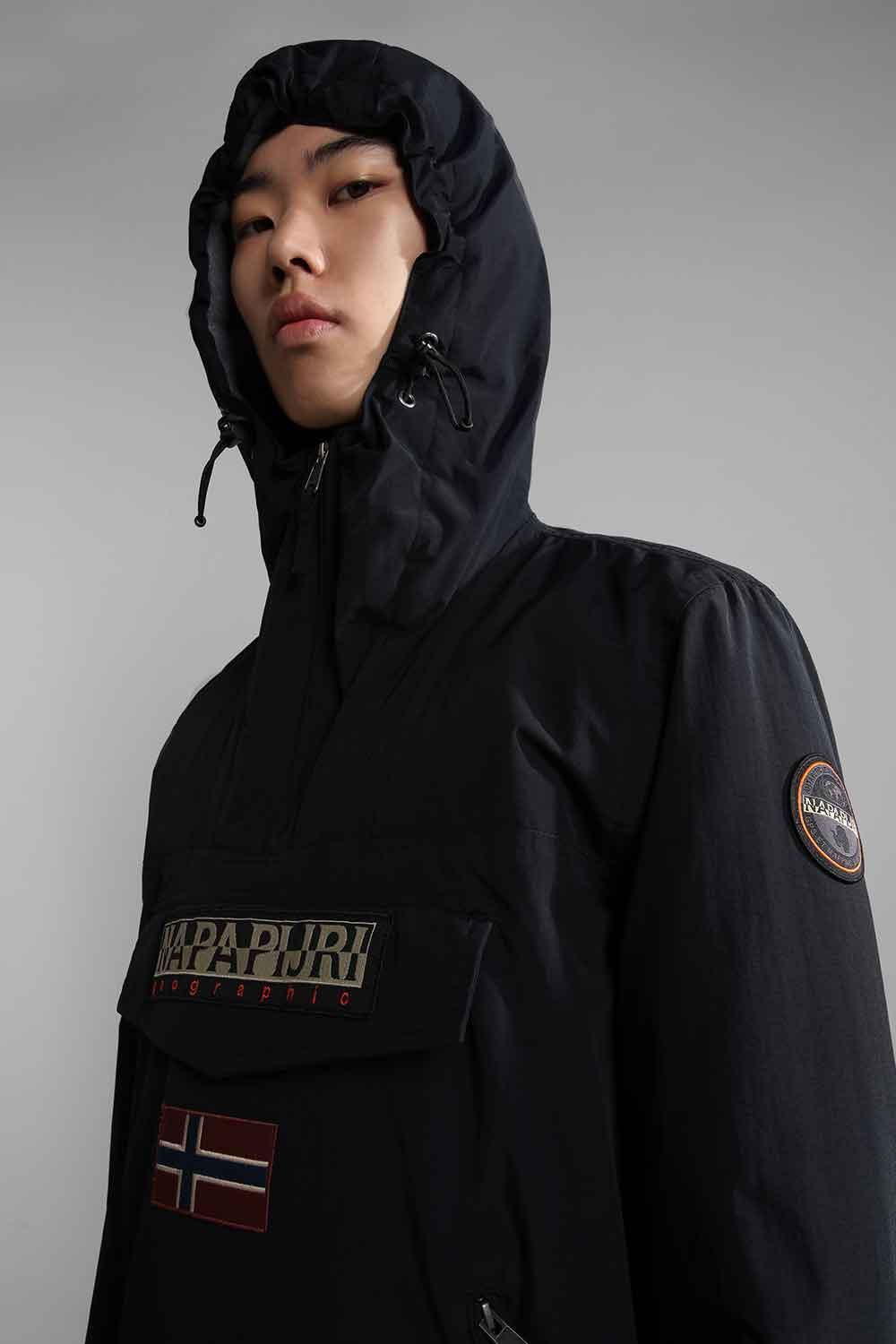 Napapijri-Rainforest Pocket 2 Black 041-Yağmurluk-3-fleurdirect.live