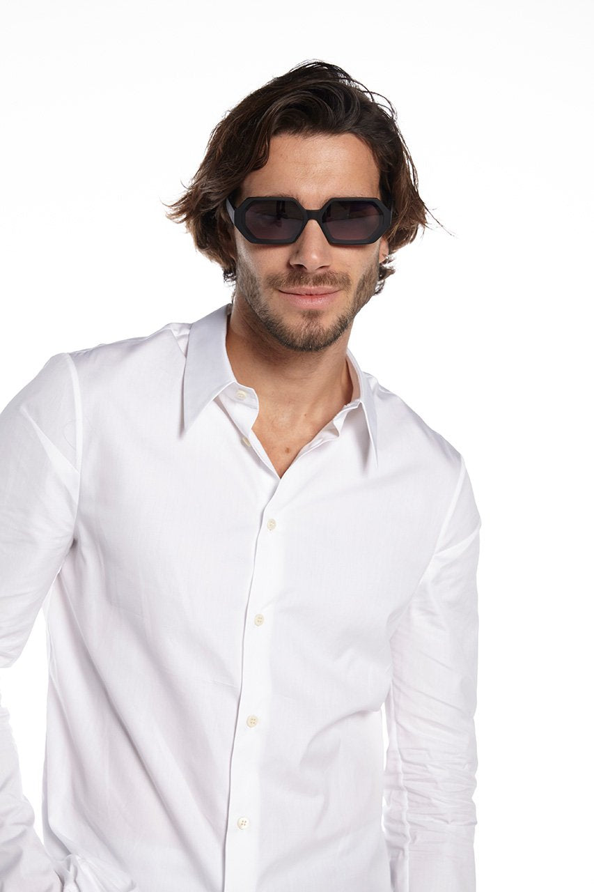 Okkia-Okkia Andrea Altıgen Unisex Güneş Gözlüğü Siyah-Güneş Gözlüğü-6-fleurdirect.live