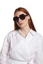 Okkia-Okkia Emma Big Hexagonal Unisex Güneş Gözlüğü Siyah-Güneş Gözlüğü-5-fleurdirect.live