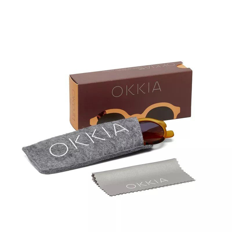 Okkia-Okkia Lauro Unisex Yuvarlak Sarı Havana Güneş Gözlüğü Siyah Gradyan-Güneş Gözlüğü-6-fleurdirect.live
