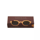 Okkia-Okkia Lauro Unisex Yuvarlak Sarı Havana Güneş Gözlüğü Siyah Gradyan-Güneş Gözlüğü-7-fleurdirect.live