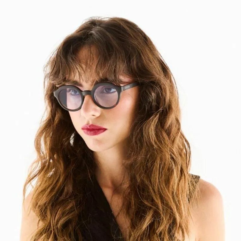 Okkia-Okkia Lauro Unisex Yuvarlak Siyah Havana Güneş Gözlüğü Mavi Gradyan-Güneş Gözlüğü-3-fleurdirect.live