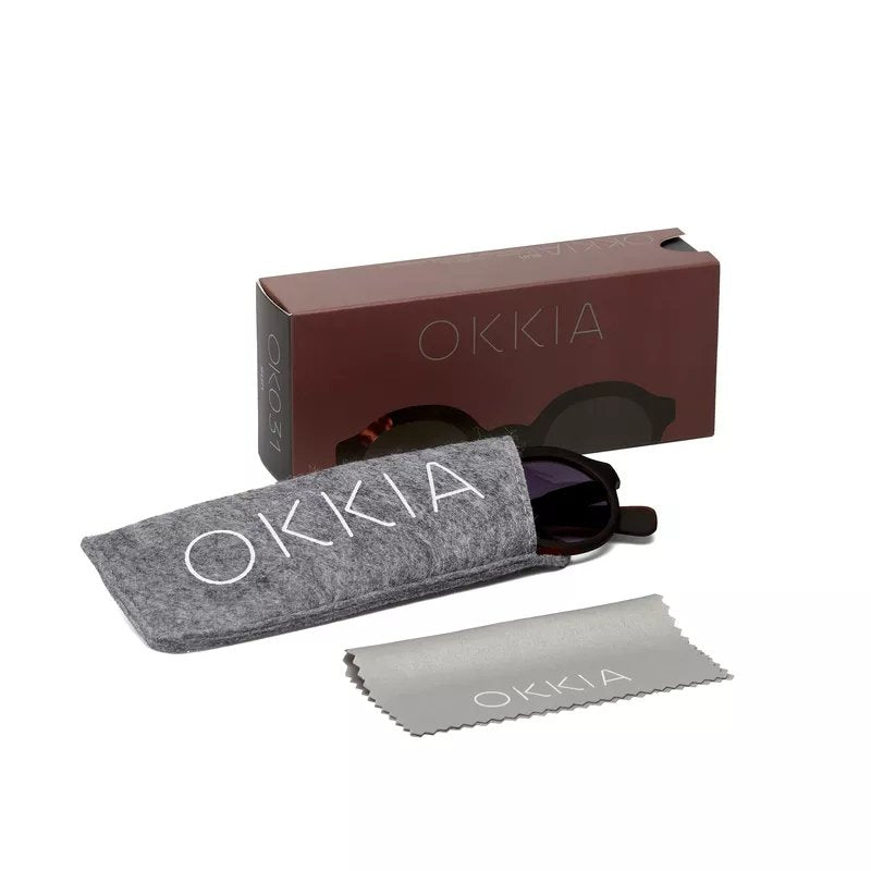 Okkia-Okkia Lauro Unisex Yuvarlak Siyah Havana Güneş Gözlüğü Siyah Gradyan-Güneş Gözlüğü-7-fleurdirect.live