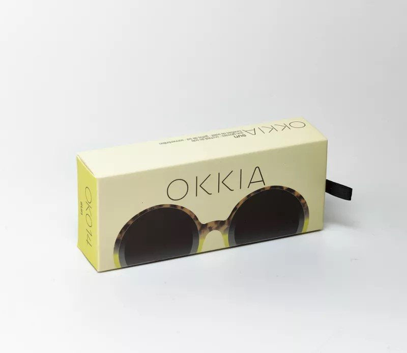 Okkia-Okkia Monica Unisex Büyük Yuvarlak Güneş Gözlüğü Havana Sarısı-Güneş Gözlüğü-5-fleurdirect.live