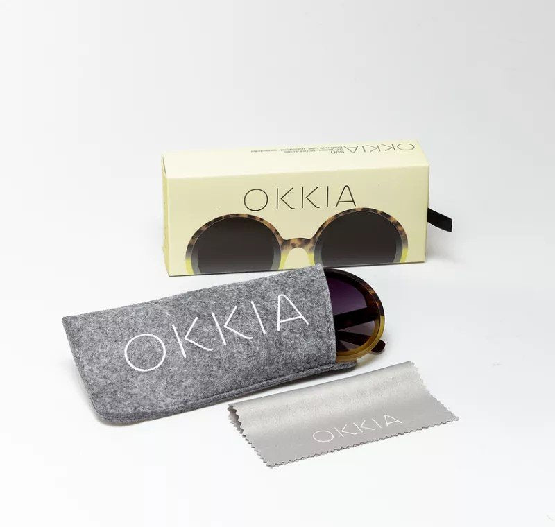 Okkia-Okkia Monica Unisex Büyük Yuvarlak Güneş Gözlüğü Havana Sarısı-Güneş Gözlüğü-6-fleurdirect.live