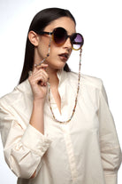 Okkia-Okkia Monica Unisex Büyük Yuvarlak Güneş Gözlüğü Havana Sarısı-Güneş Gözlüğü-8-fleurdirect.live