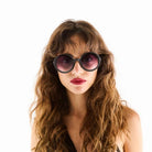 Okkia-Okkia Monica Unisex Büyük Yuvarlak Güneş Gözlüğü Siyah-Güneş Gözlüğü-2-fleurdirect.live