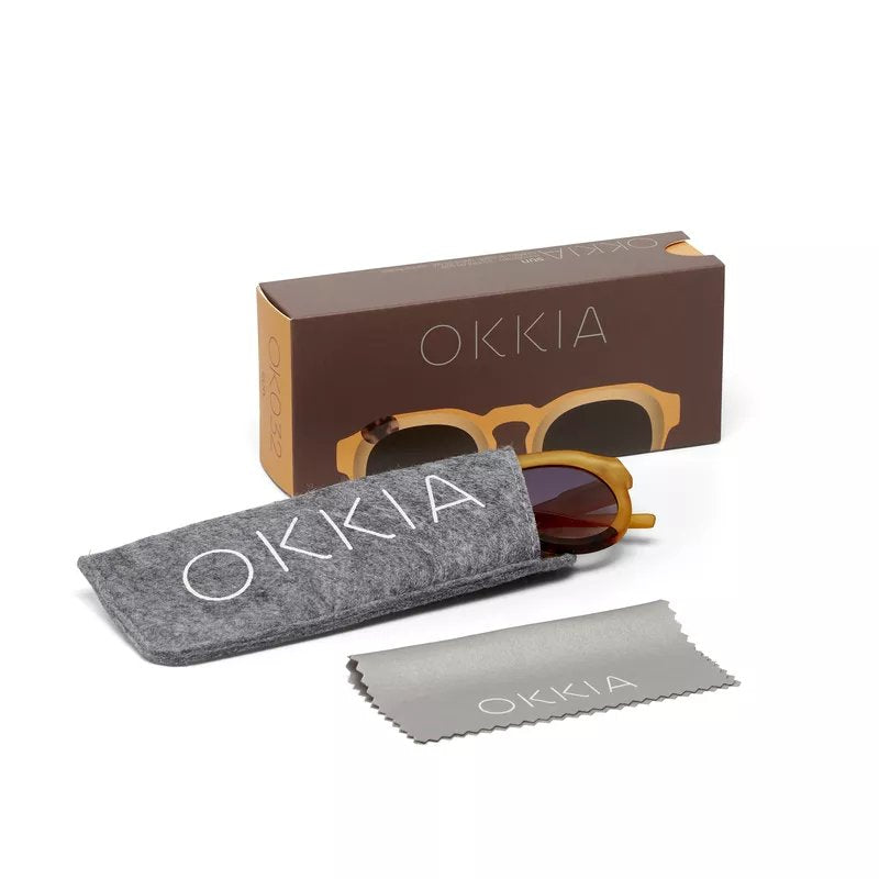 Okkia-Okkia Zeno Round Unisex Sarı Güneş Gözlüğü Siyah Gradya-Güneş Gözlüğü-5-fleurdirect.live