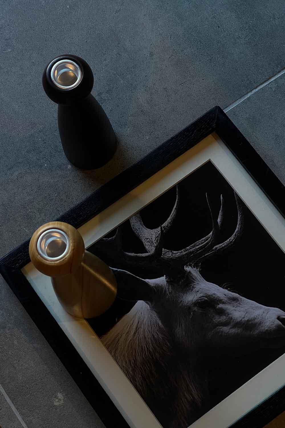 Raika Studio-Alaia Walnut Candle Holder-Mumluk & Şamdan-2-fleurdirect.live