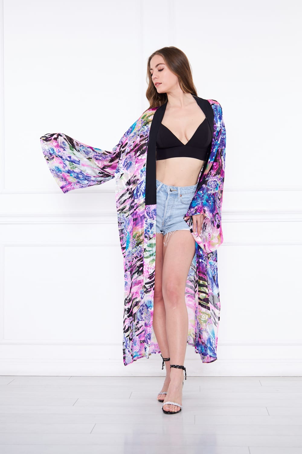 Silk Parade-Saf İpek Lila Desenli Yakma Şifon Kimono-Kimono-1-fleurdirect.live