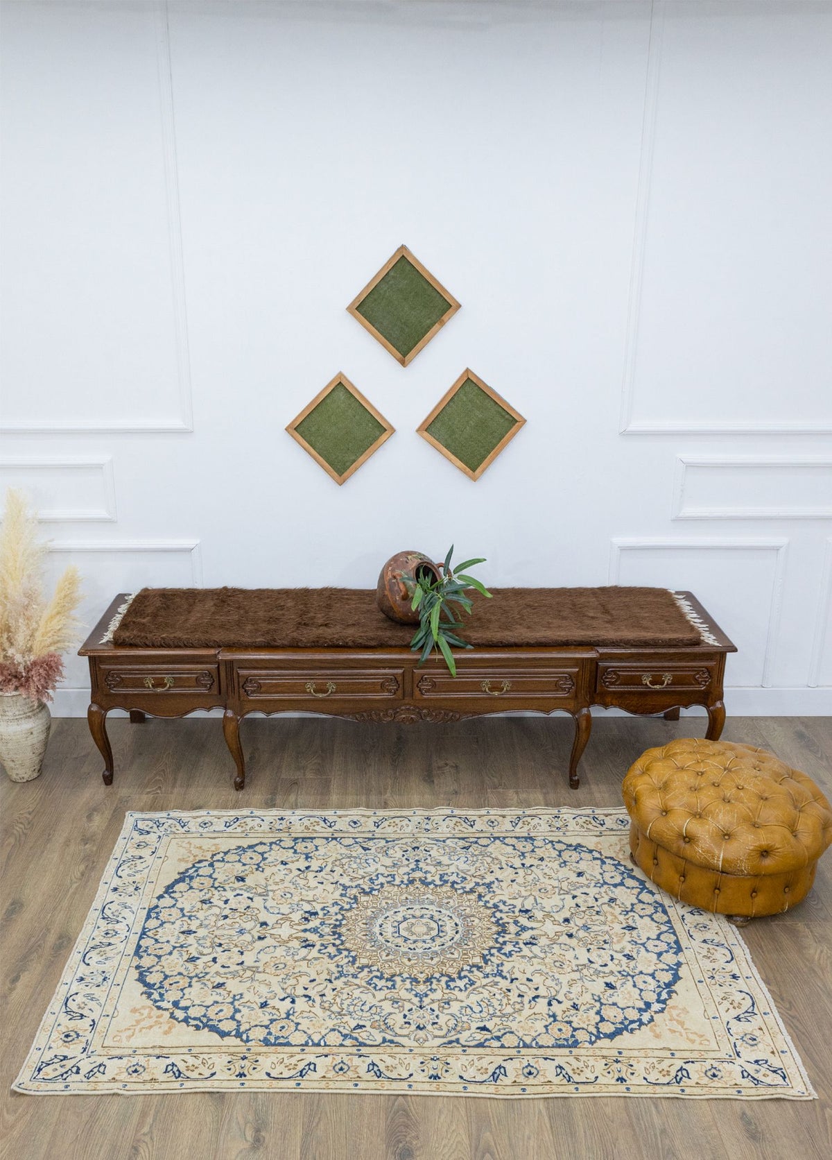 Soho Antiq-Dezful İran Madalyon Desenli El Dokuma Halı 116x190 Cm-Halı-2-fleurdirect.live