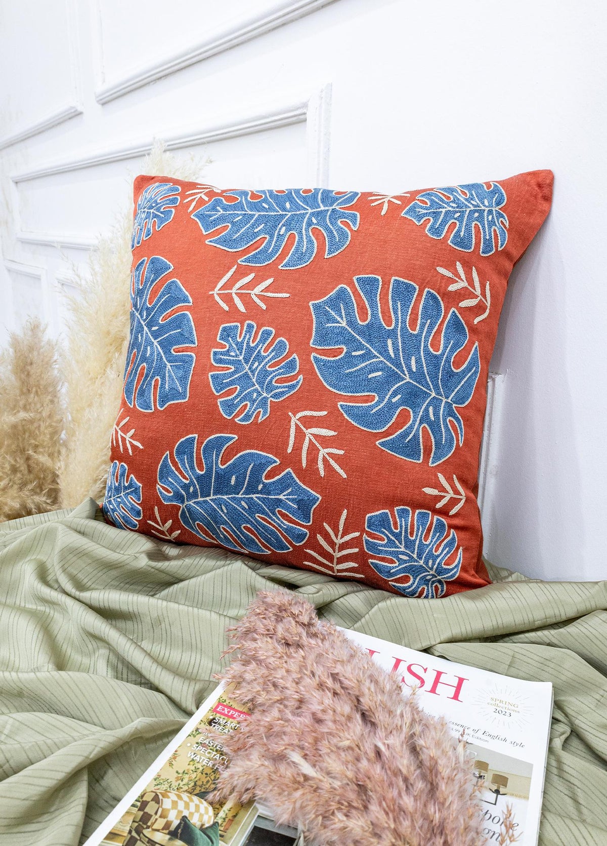 Soho Antiq-Eral Modern Suzani İpek Kırlent 50x50 Cm-Yastık-2-fleurdirect.live