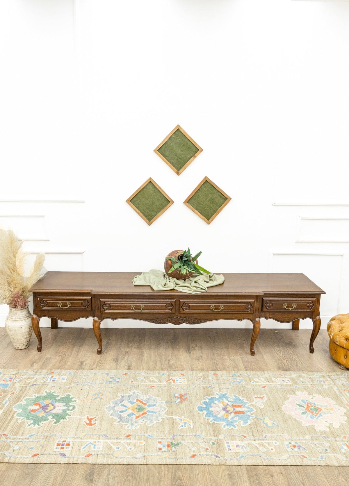 Soho Antiq-Geray El Dokuma İlkel Tasarımlı Yün Yolluk 93x257 Cm-Halı-2-fleurdirect.live