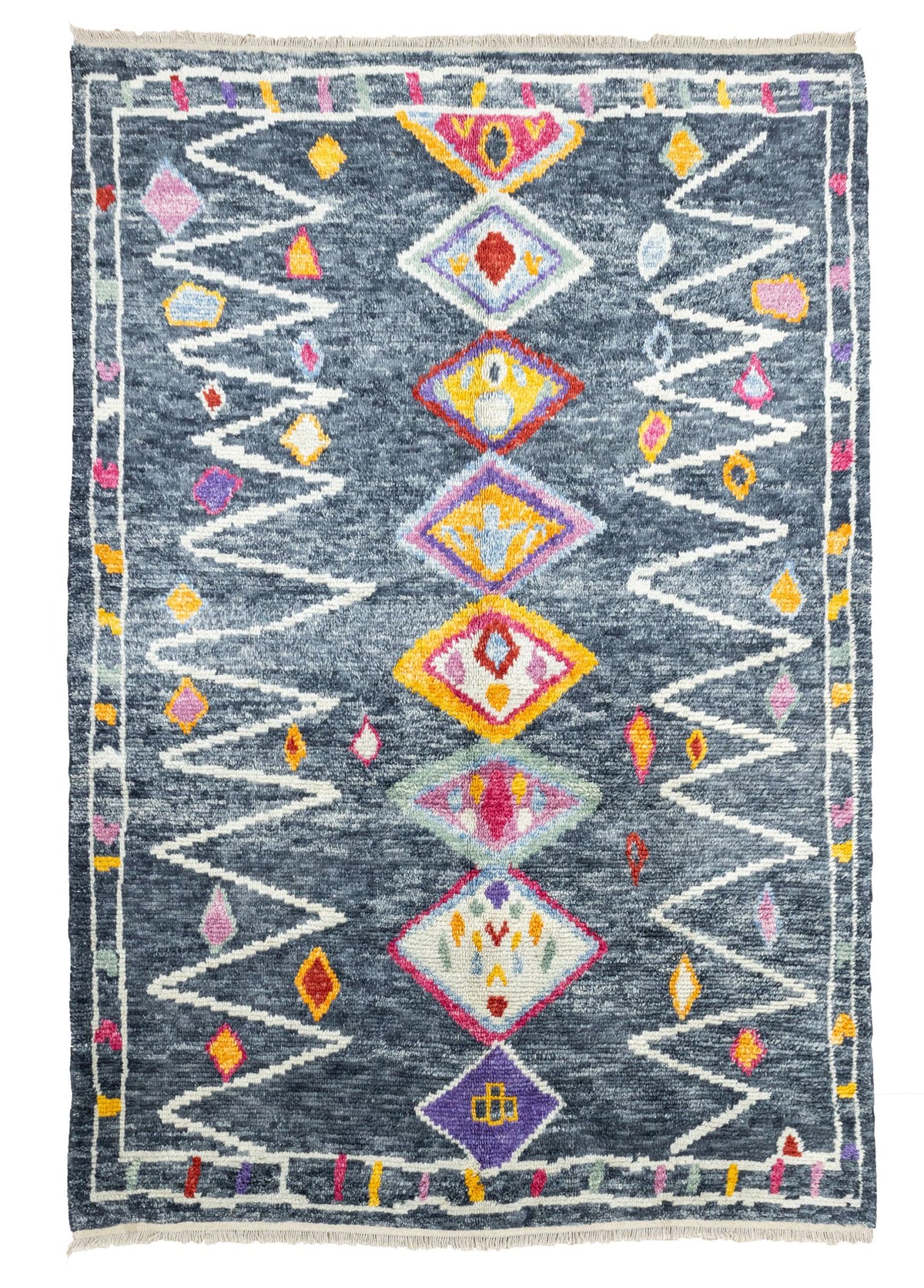 Soho Antiq-Kacem Moroccan Tarzı El Dokuma Shaggy Halı 200x290 Cm-Halı-1-fleurdirect.live