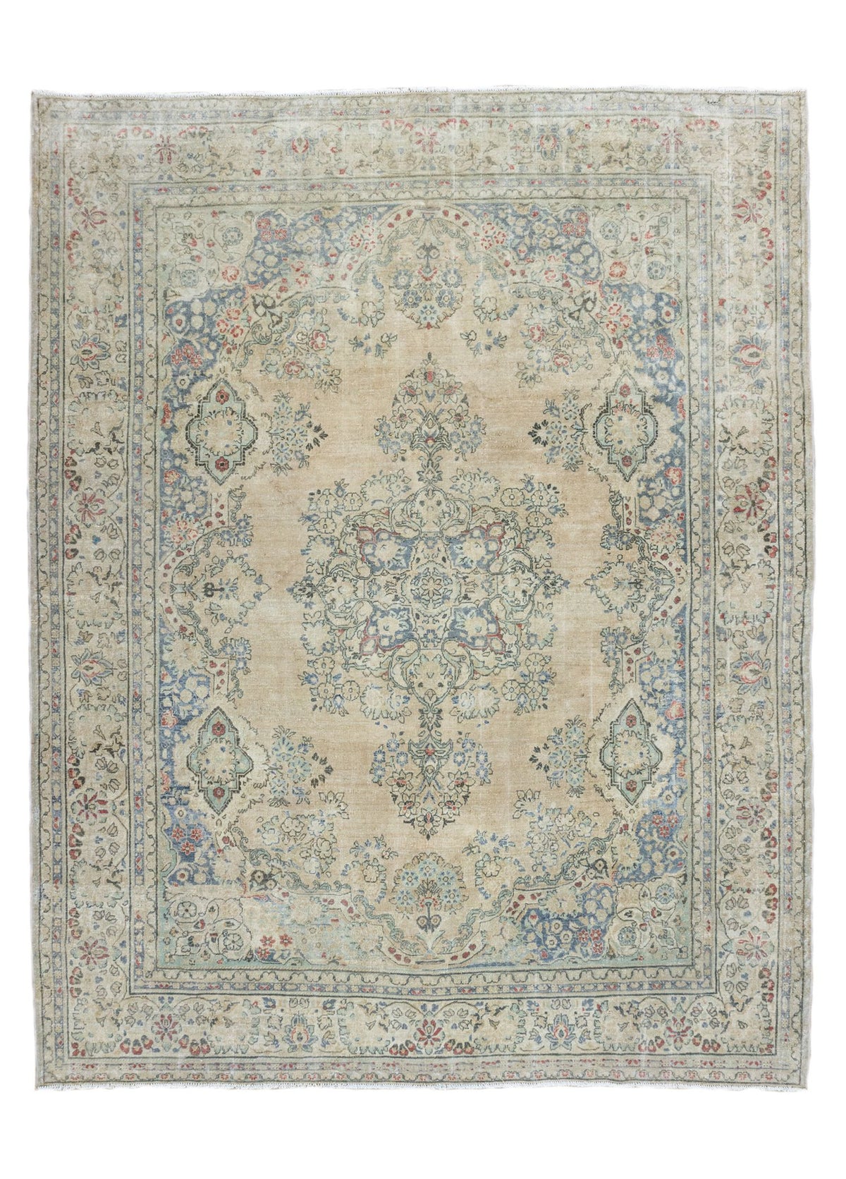Soho Antiq-Meybod Madalyon Desenli El Dokuma İran Halısı 228x285 Cm-Halı-1-fleurdirect.live