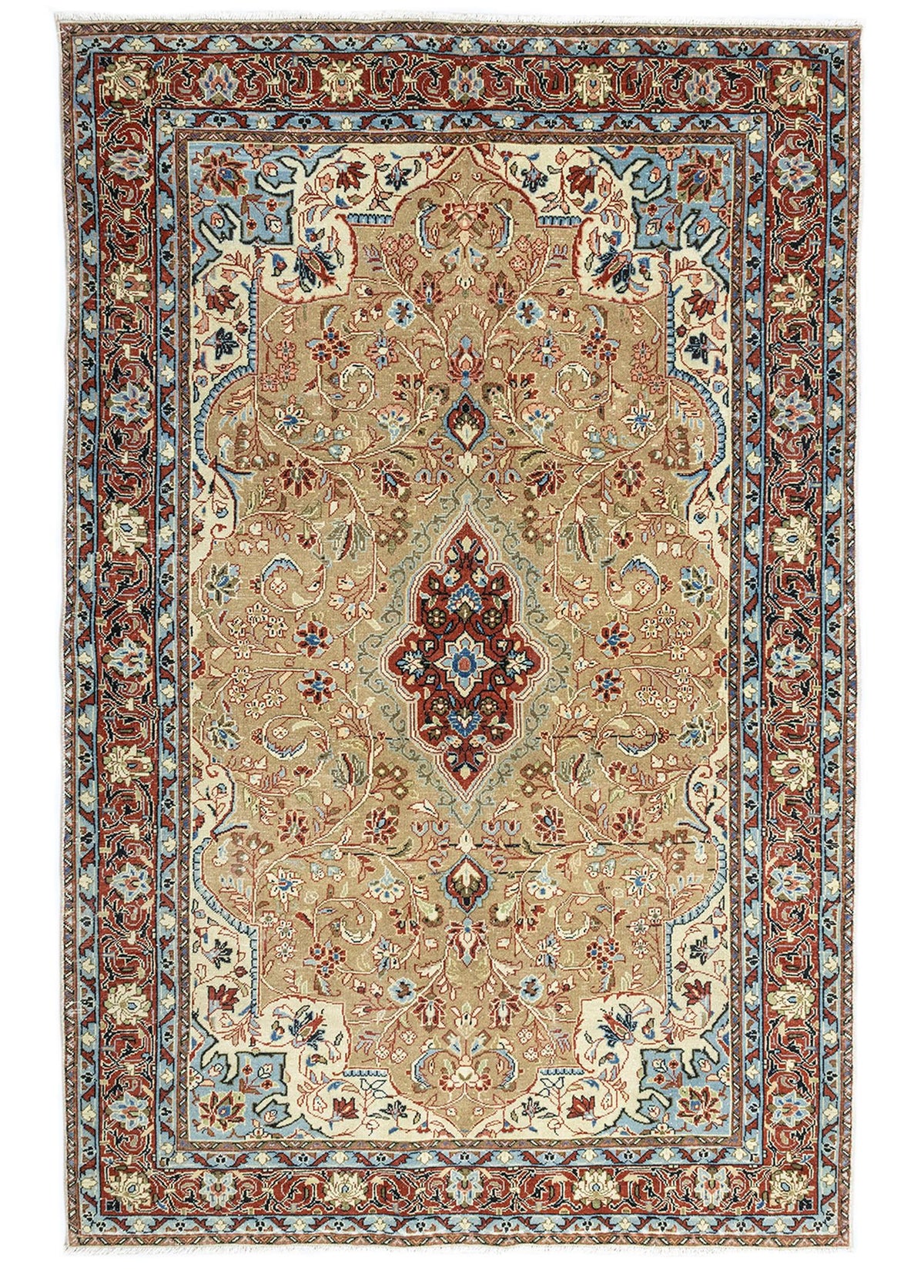 Soho Antiq-Pakdest Etnik çiçek Desenli El Dokuma İran Halısı 131x201 Cm-Halı-1-fleurdirect.live