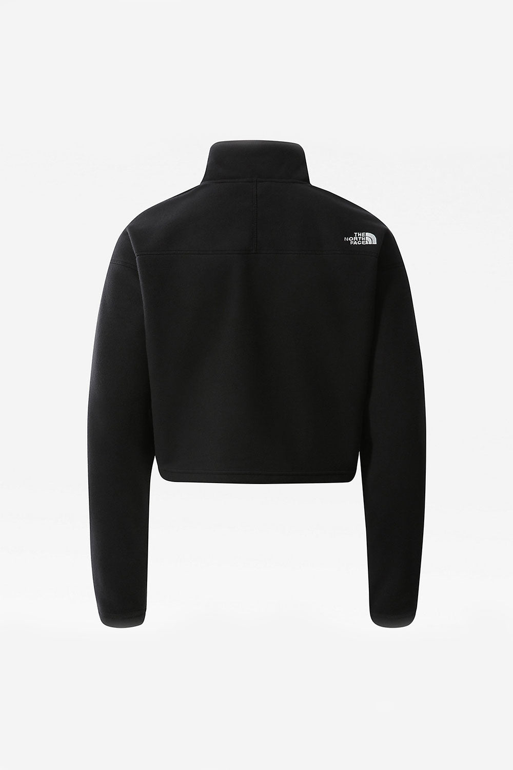 The North Face-Women 100 Glacier Cropped 1/4 Zip Black-Sweatshirts & Hoodies-10-fleurdirect.live