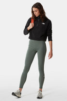 The North Face-Women 100 Glacier Cropped 1/4 Zip Black-Sweatshirts & Hoodies-2-fleurdirect.live