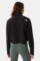 The North Face-Women 100 Glacier Cropped 1/4 Zip Black-Sweatshirts & Hoodies-3-fleurdirect.live