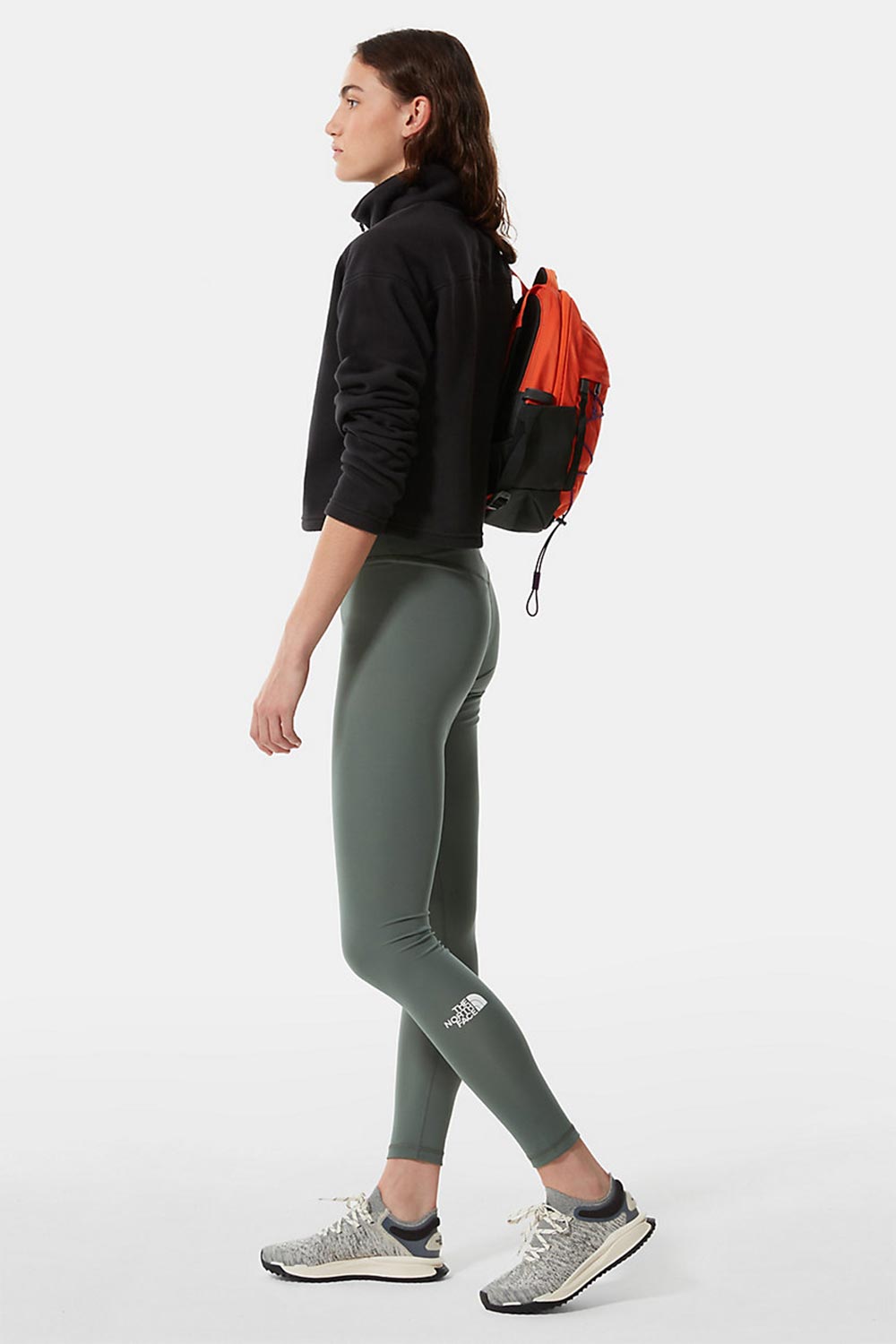 The North Face-Women 100 Glacier Cropped 1/4 Zip Black-Sweatshirts & Hoodies-6-fleurdirect.live