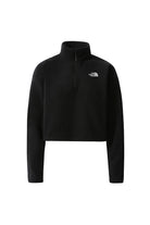The North Face-Women 100 Glacier Cropped 1/4 Zip Black-Sweatshirts & Hoodies-9-fleurdirect.live