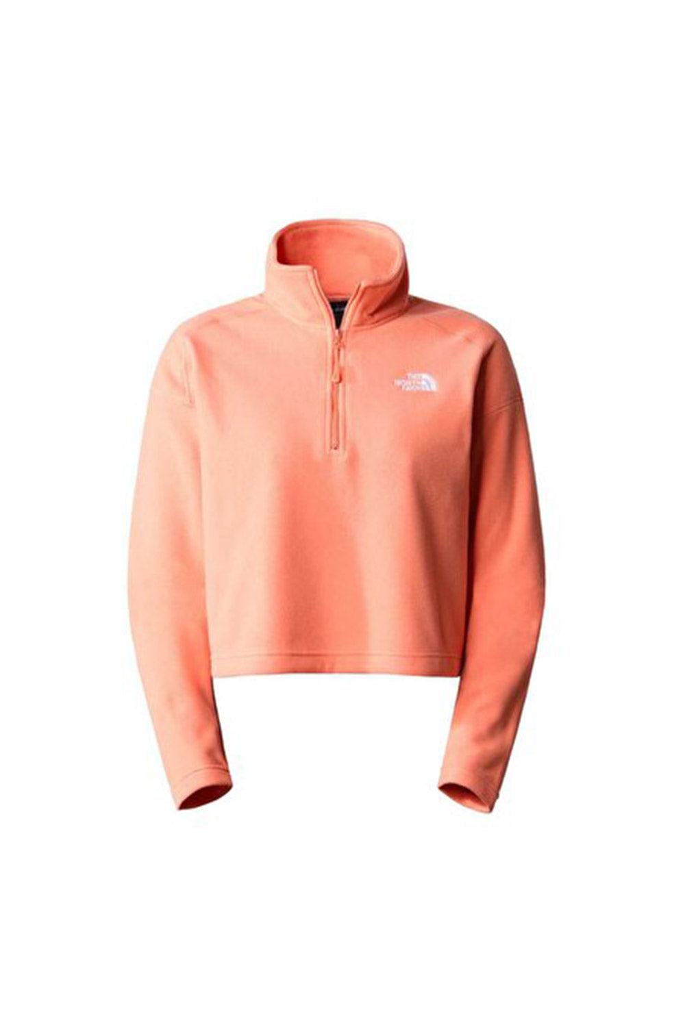 The North Face-Women 100 Glacier Cropped 1/4 Zip-Sweatshirts & Hoodies-1-fleurdirect.live