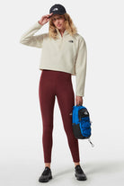 The North Face-Women 100 Glacier Cropped 1/4 Zip White-Sweatshirts & Hoodies-2-fleurdirect.live