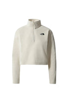 The North Face-Women 100 Glacier Cropped 1/4 Zip White-Sweatshirts & Hoodies-7-fleurdirect.live