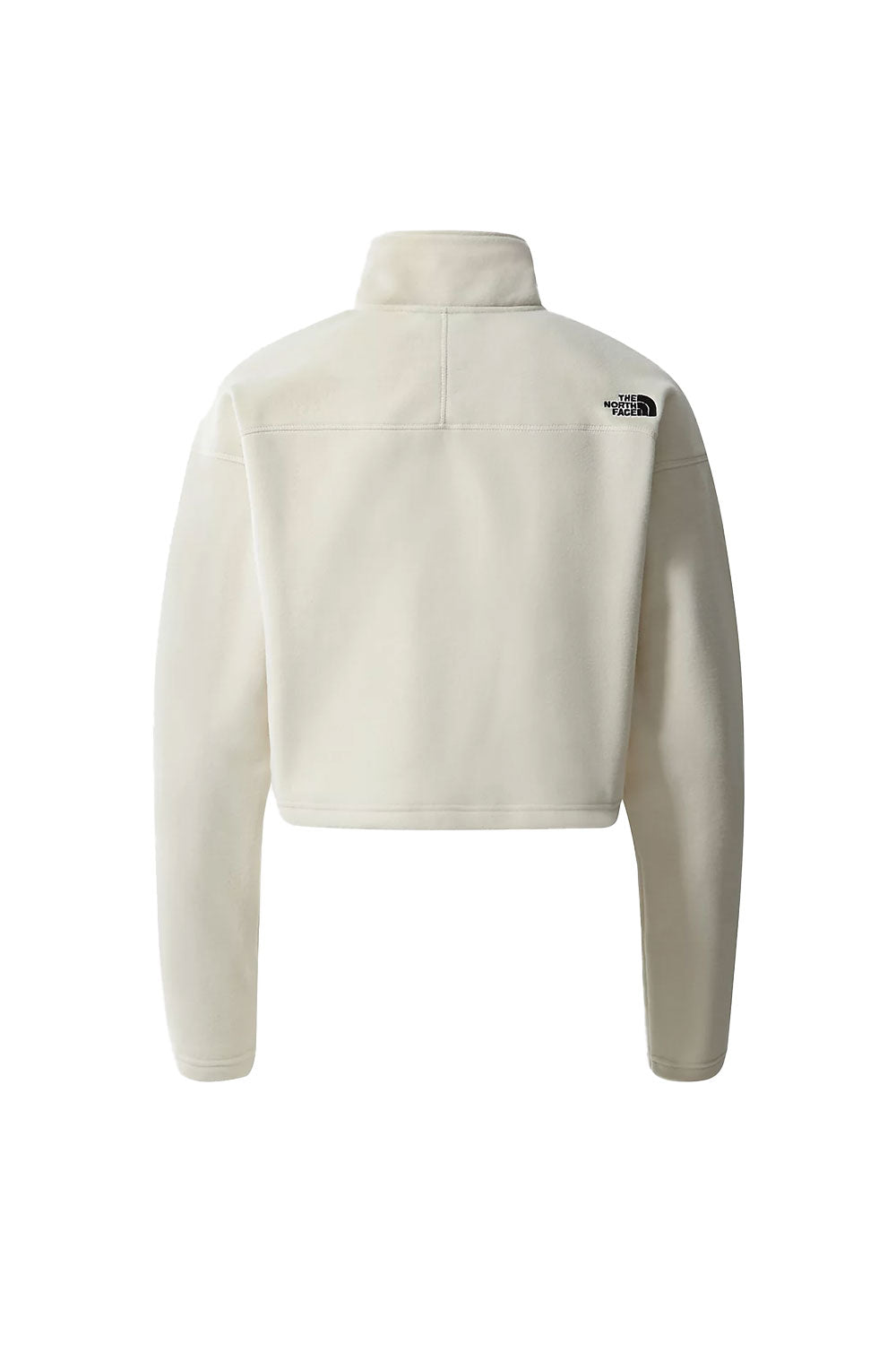 The North Face-Women 100 Glacier Cropped 1/4 Zip White-Sweatshirts & Hoodies-8-fleurdirect.live