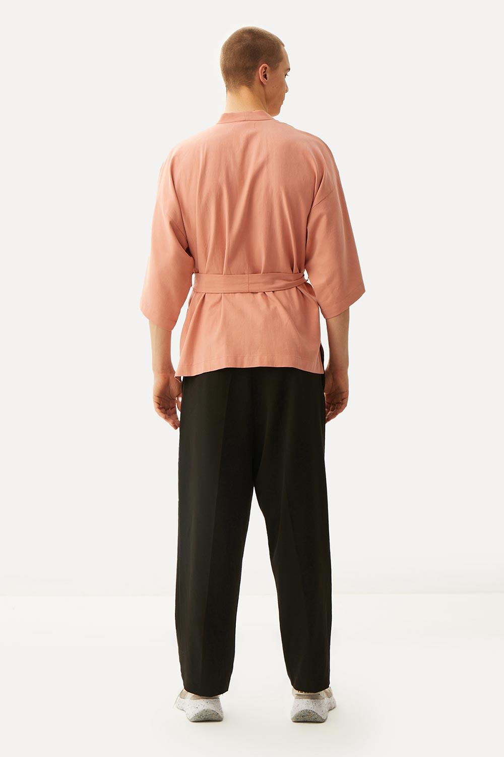 WWF Market-Sugar Glider Kısa Kollu TENCEL™ Kimono - Pembe-Kimono-8-fleurdirect.live